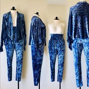 holiday season Shug jacketHigh waistline pantSet